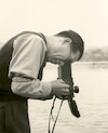 撮影中の塩谷定好（1950年代）
