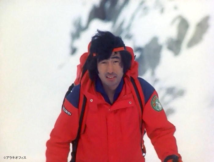 長谷川恒男の若い頃（32歳ごろ。ドキュメンタリー映画『北壁に舞う』1979年より）
