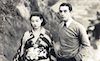 桑野通子と上原謙の若い頃（桑野20歳ごろ、上原26歳ごろ。映画『彼と彼女と少年達』より）