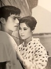川口浩と若尾文子の若い頃（映画『浮草』より）