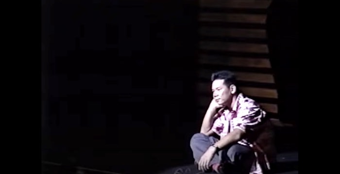 今井雅之の若い頃（36歳ごろ。1997年、THE WINDS OF GODメッセージ）