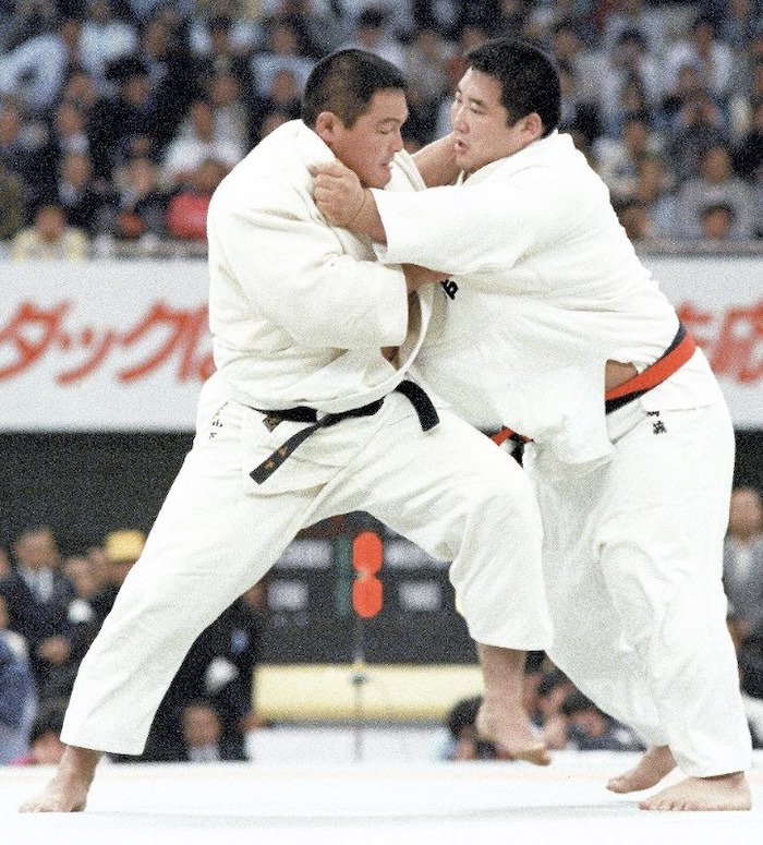 斉藤仁と山下泰裕の若い頃（現役時の試合）